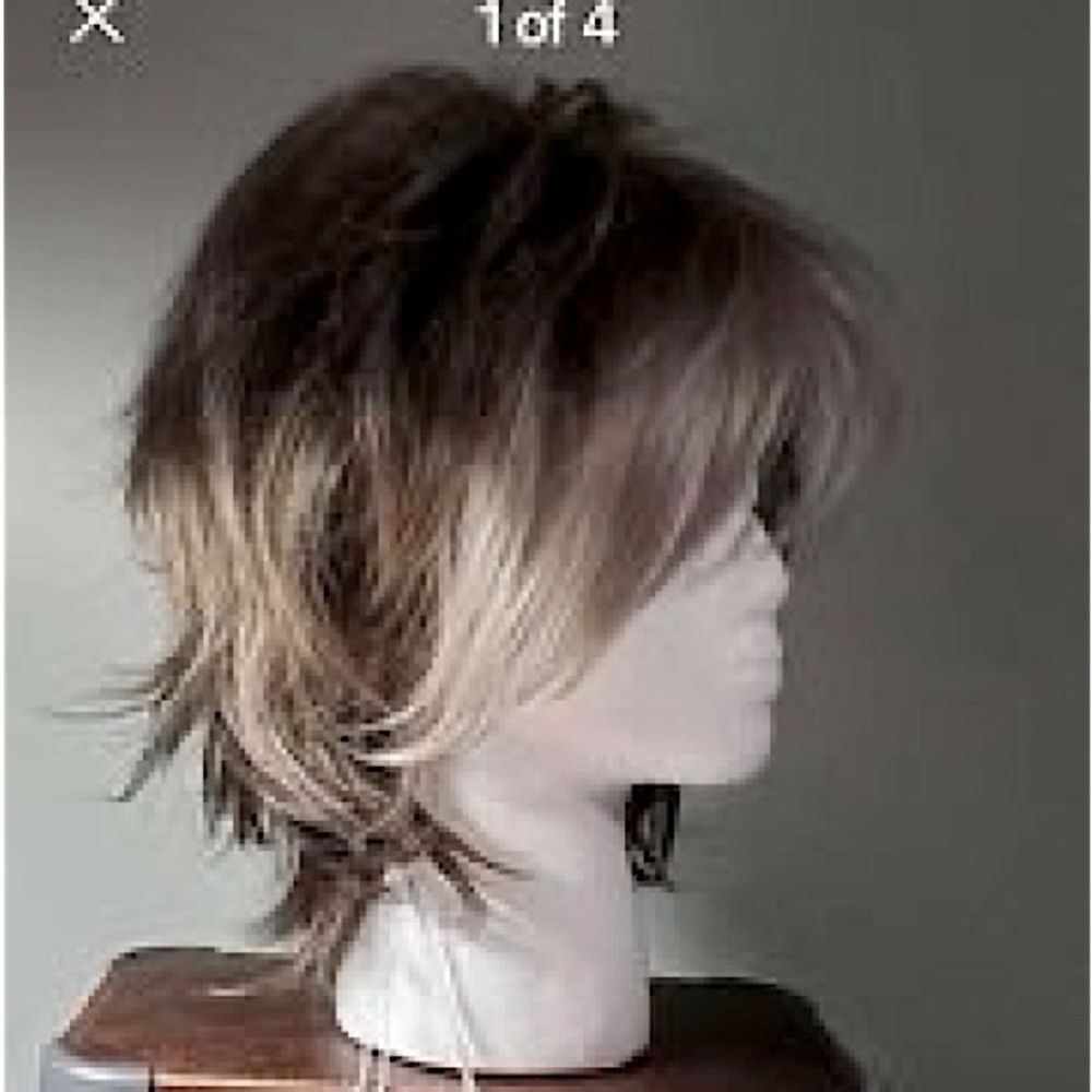 Noriko Sky Large Cap wig. Shoulder length